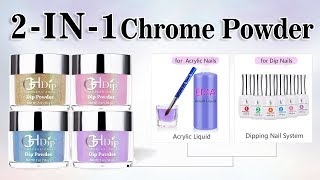Chrome Nails by 2in1 use Acrylic Dip Powder
