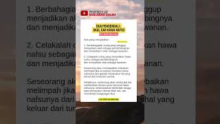 Dua Pengendali Akal Dan Nafsu