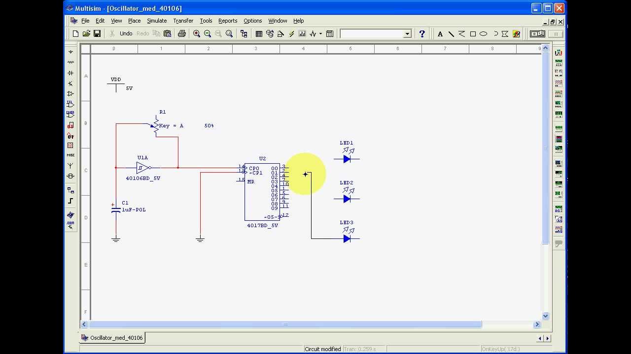 MultiSim (Part 2) Oscillator + Johnson Tæller 4017 af Joe El. YouTube
