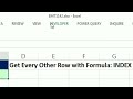 Excel Magic Trick 1142: Get Every Other Row with Formula: INDEX and ROWS*2