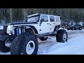 Tracks VS Big Tires. Snow wheeling in deep powder.