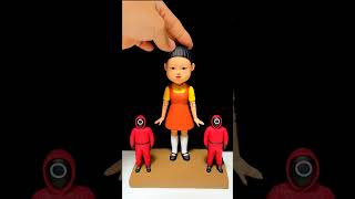 Handmade Clay Bobbleheads Challenge The Squid Game One, Two, Three, Stupid
