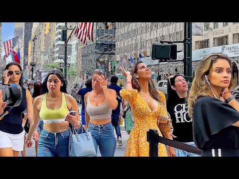 г4KгWALK Fifth Avenue NEW YORK City USA vlog 4k video TRAVEL