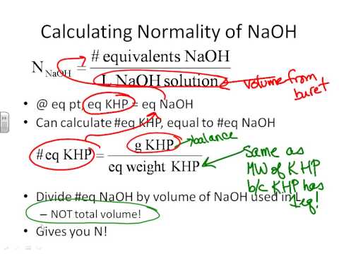 Prelab for NaOH Standardization lab