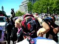 Title:Code Pink Gets Their Asses Handed To Them- GOE Description:Code Pink protesters entice veterans and other patriotic Americans during an anti-war protest in Washington, D.C. A veteran, a veteran's wife, and some college students turn the tables on Code Pink and send them away with their traitorous tails between their legs. GATHERING OF EAGLES