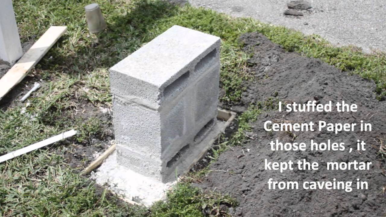 build A mailbox out of cement blocks - YouTube
