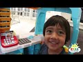 Ryan Pretend Play with PlayHouse and Cooking Food Truck