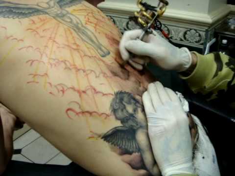 Tags: big chris tattoo northampton tattooing angel cherubs alternative arts 