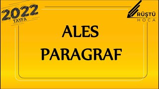 ALES / PARAGRAF / RÜŞTÜ HOCA