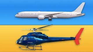Çocuklar İçin Uçaklar Helikopterler | Hava Taşıtlarını Öğreniyorum | Gerçek Uçak