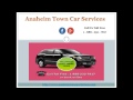 Anaheim Airport Town Car Services