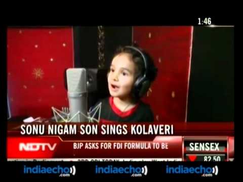 Sonu Nigam Son Sings Kolaveri - Indiaecho.com