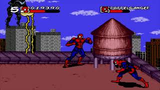 Spider Man & Venom Maximum Carnage 1994 Stage 2 - The Climb & Rooftop Gameplay Sega Genesis