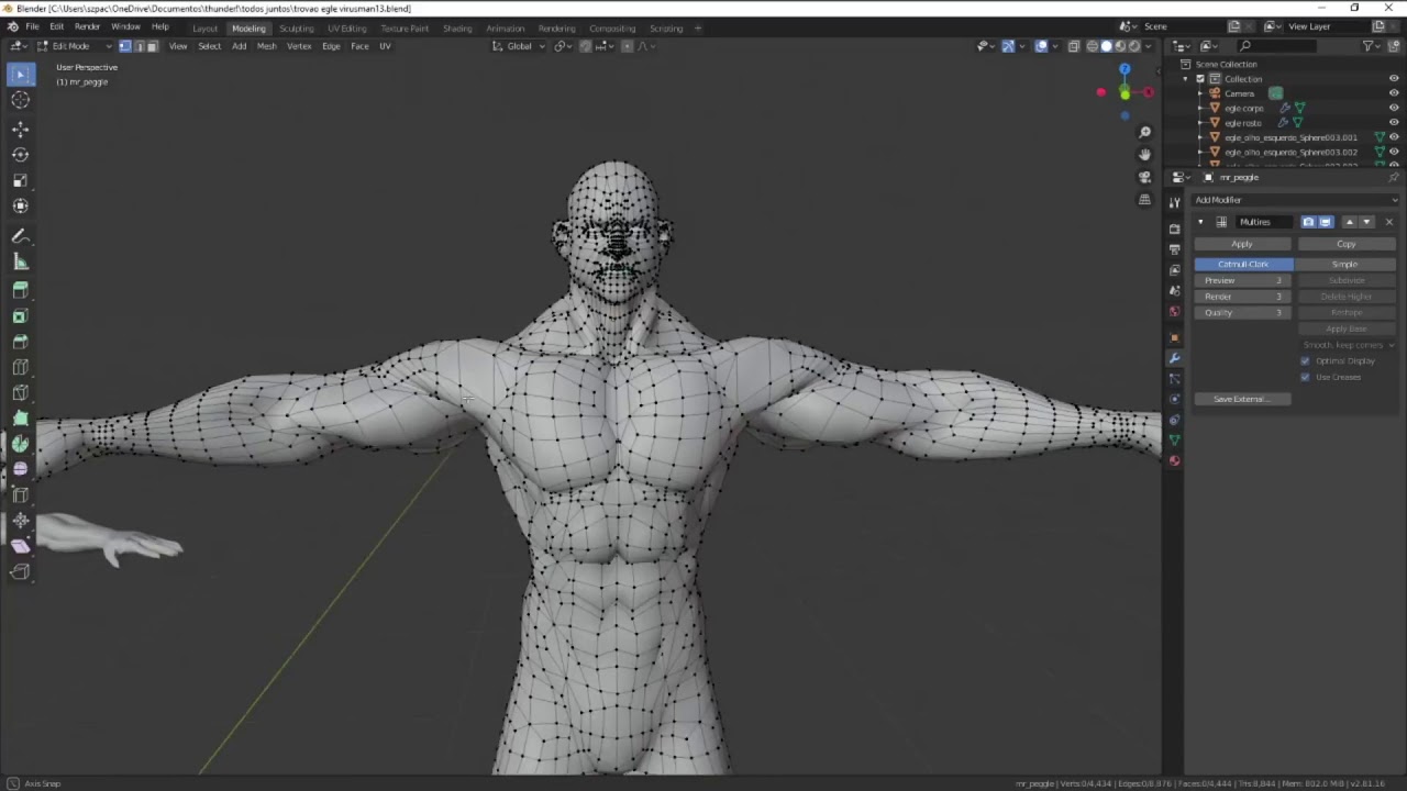 szpace 3D tecnica no blender 2.8