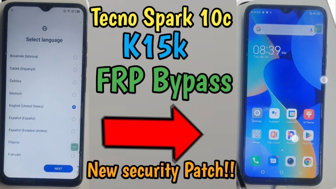 Tecno Spark 10c K15k FRP Bypass NEW METHOD 2023 Android Tecno Spark 10c K15k FRP Bypass NEW METHOD 2023 Android