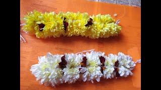 शवतचय फलच वण Flowers Veni Making