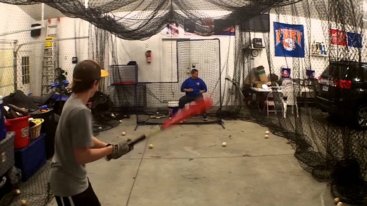 Batting cage is in the garage for the winter Nov 25th 2013 - YouTube