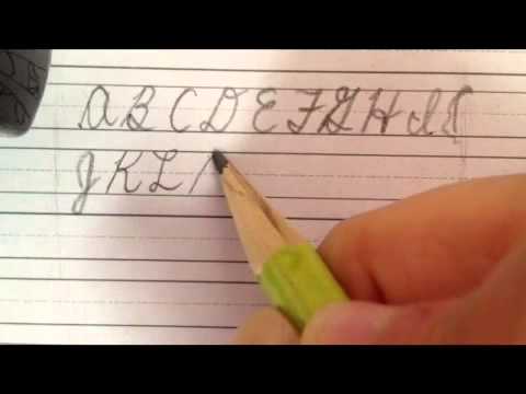 How to write in cursive(Capital A-Z) - YouTube