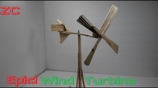 How To Make A Wind Turbine Out Of Popsicle Sticks 05:03