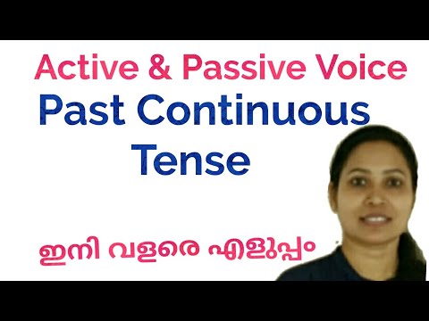 Active and Passive voice Past continuous tense in Malayalam