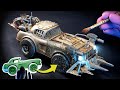 Making a MAD-MAX car from DOLLAR TREE TOYS! (How to kitbash a POST-APOCALYPTIC Gaslands vehicle!)