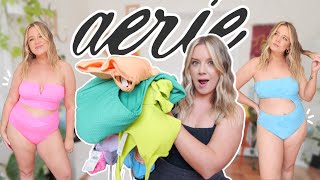 i tried on AERIE's new swimsuits for summer 2023! 👙 (keep or return?)