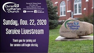 Sunday, November 22, 2020 Service Livestream