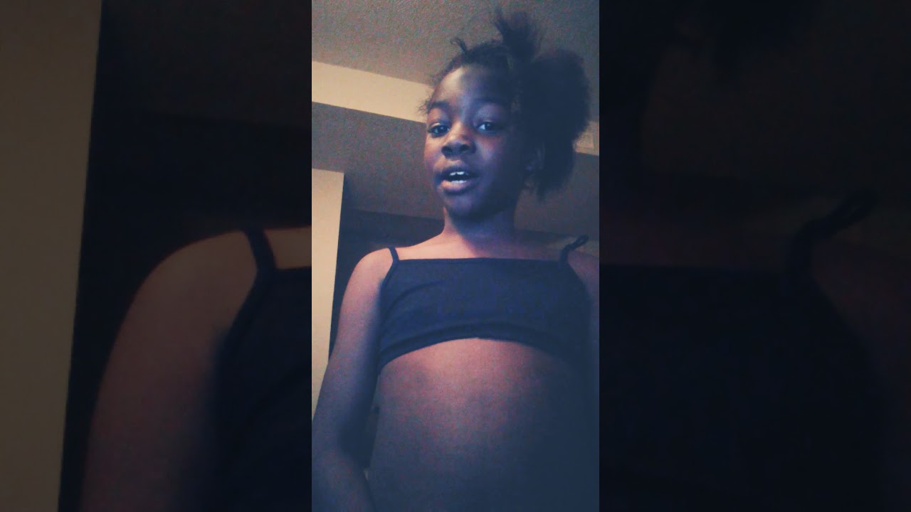 Black skin girl showing her boobs