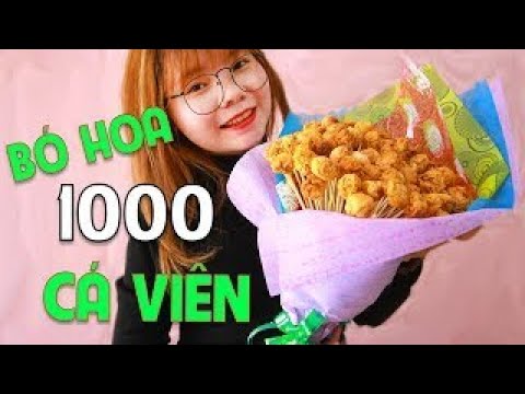 XUKA-family/THỬ THÁCH LÀM BÓ HOA BẰNG CÁ VIÊN CHIÊN KHỔNG LỒ ĂN ĐƯỢC