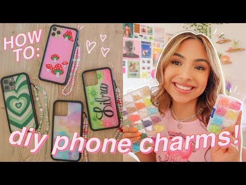 HOW TO MAKE TRENDY DIY PHONE CHARMS! - YouTube