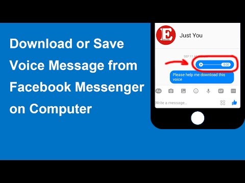 How to save or download voice message from facebook messenger or chat on PC