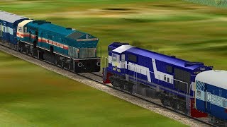 Extremely Rare Two trains on same Track | MSTS | Indian Railways Major Accident
