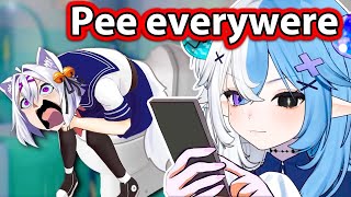 Aquwa Shocks Filian Mid-Pee And She Loses It...