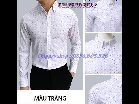 Chippro Shop || Áo sơ mi nam chấm bi cao cấp