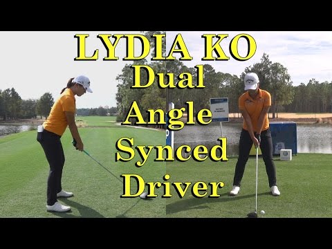 LYDIA KO DUAL ANGLE SLOW MOTION DRIVER GOLF SWING 17th HOLE TIBURON CME 1080 HD