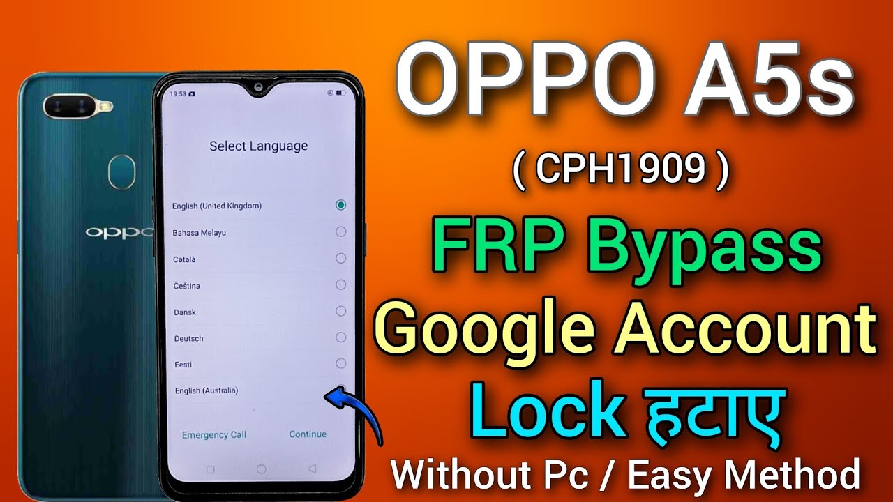 OPPO A5s (CPH1909) FRP Bypass Code || Without Pc || A5s OPPO A5s (CPH1909) FRP Bypass Code || Without Pc || A5s
