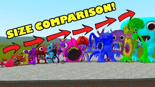 All New Garten Of Banban 1-4 Family Size Comparison In Garry's Mod!