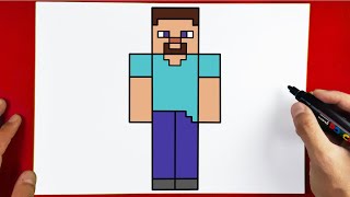 How to Draw STEVE MINECRAFT - Very Easy