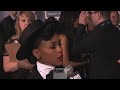 Janelle Monae on Grammy Red Carpet - Grammy Awards 2013