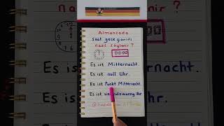 Almancada Saati̇n Gece Yarisi Sifir Sifir Olduğu Nasil Söyleni̇r? Almanca A1 Die Uhrzeiten