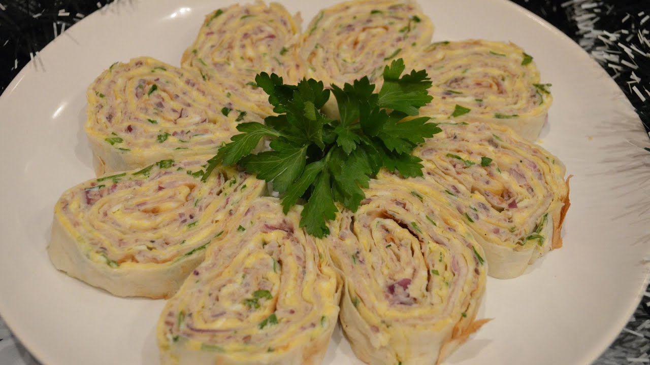 Рулет из лаваша с копченой курицей и корейской 65 Рулет из лаваша с копченой курицей и корейской 24