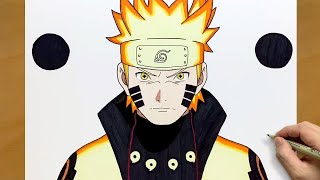How To Draw Naruto Sage Of Six Paths Mode Naruto Uzumaki Step By Step Easy Anime Drawing