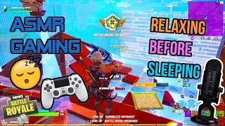 ASMR Gaming 😴🎮 Fortnite Relaxing Before Sleeping Gameplay 🎧 Controller Sounds + Whispering 💤
