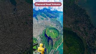 Stunning Aerial View Of Diamond Head Volcano, Hawaii , , ,