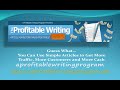 A profitable writing program can help you produce good quality article