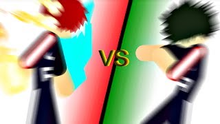 "Stick Nodes"- Todoroki VS Midorya (mini battle)