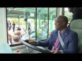 Rais Magufuli akiendesha basi la Mwendokasi.
