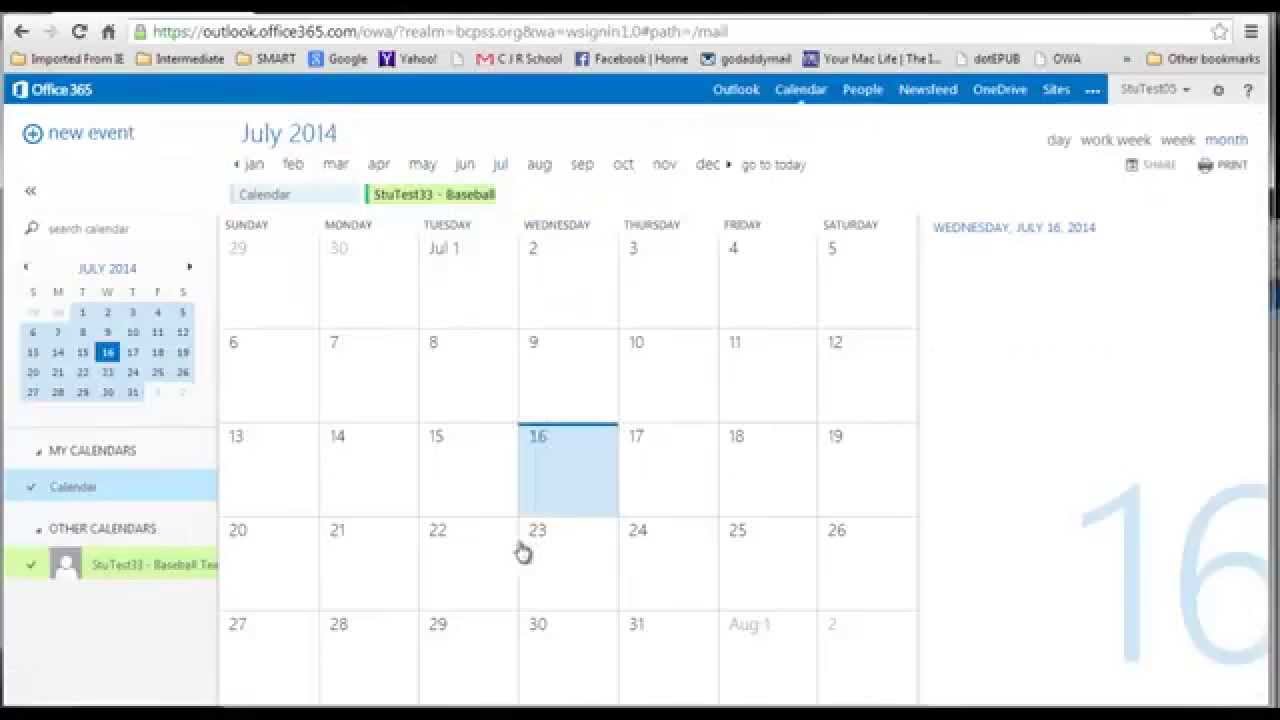 Office 365 Calendar Create & Share Calendar YouTube