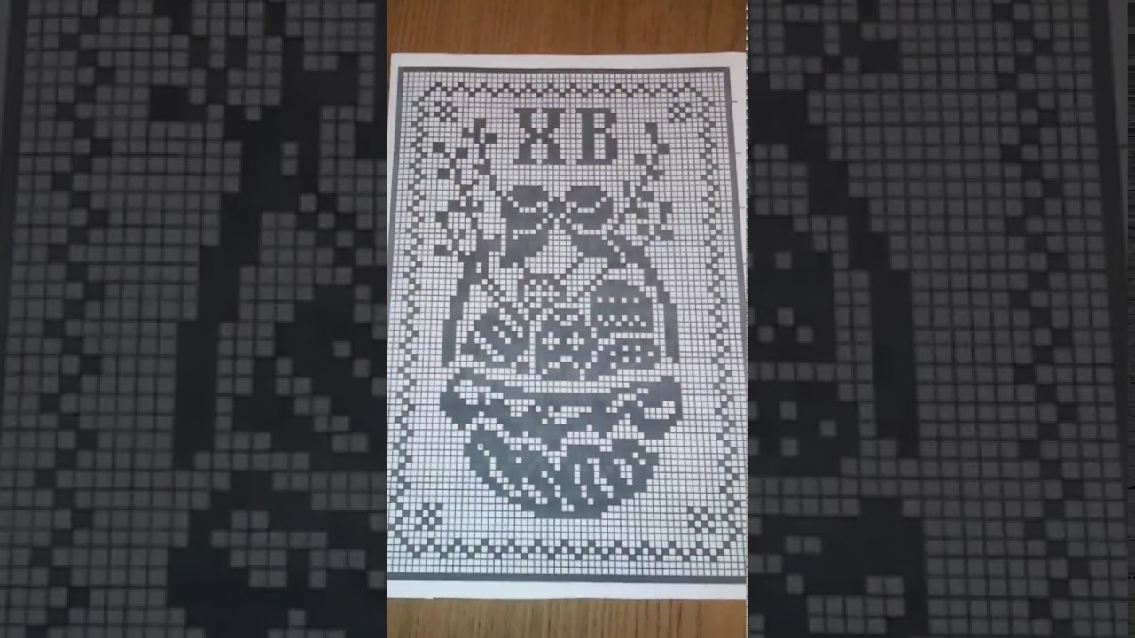 Филейное вязание пасха 89
