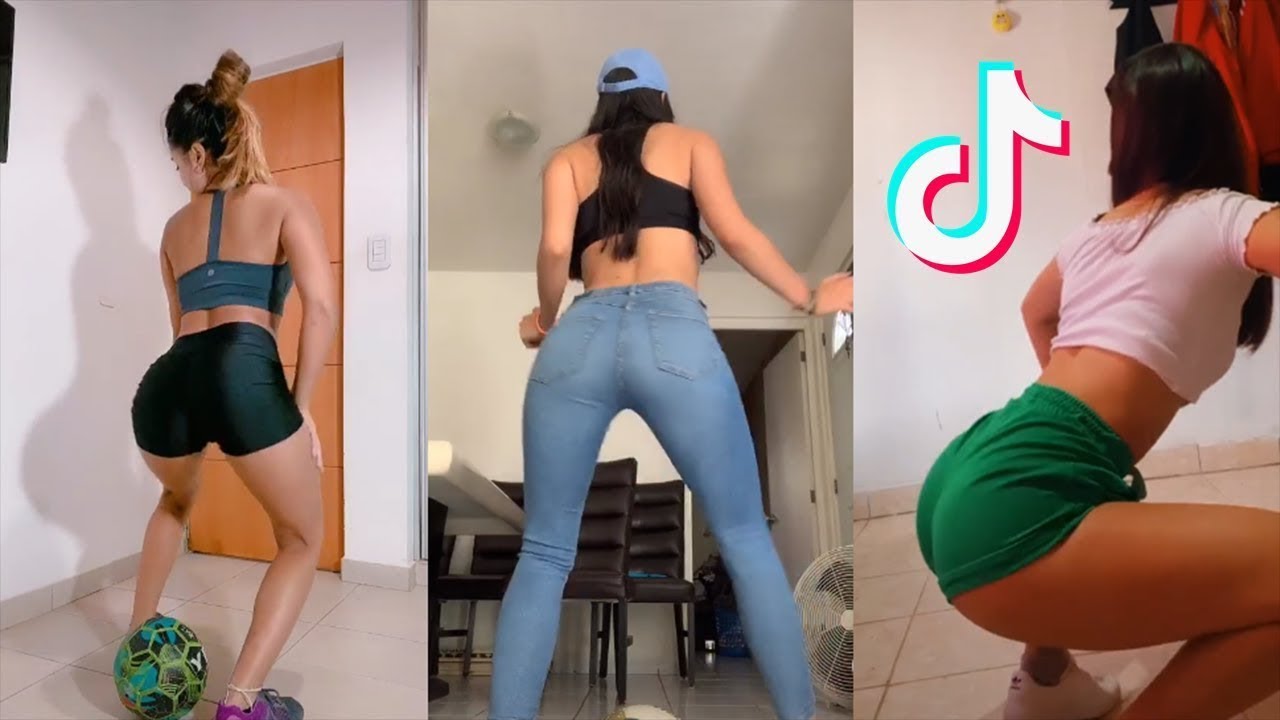 Girl twerking lingerie fan compilation